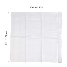 TIMESETL Men's Handkerchiefs, 15PCS Cotton Handkerchiefs for Men, White Pocket Square for Suit, White Handkerchiefs Classic Hankies, Fits Any Occasion