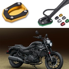 LEDISHUN Motorcycle Side Stand Plate for Kawasaki ELIMINATOR /SE400/Eliminator 400 (2023-2024) (Golden)