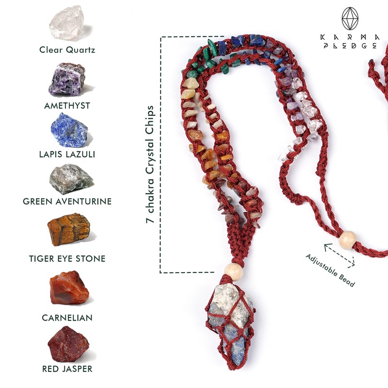 Handcrafted Real Crystal Necklace for Men, Stone Necklace for Women,