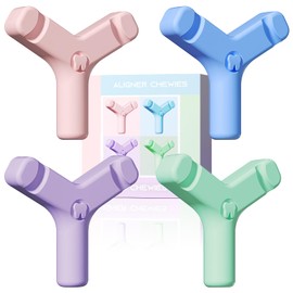 HEMILAB® 4 Pack Aligner Tray, Y-Shaped Handheld Aligner Chewies for Invisalign, Compatible with Invisalign Braces, Aligner, Retainer