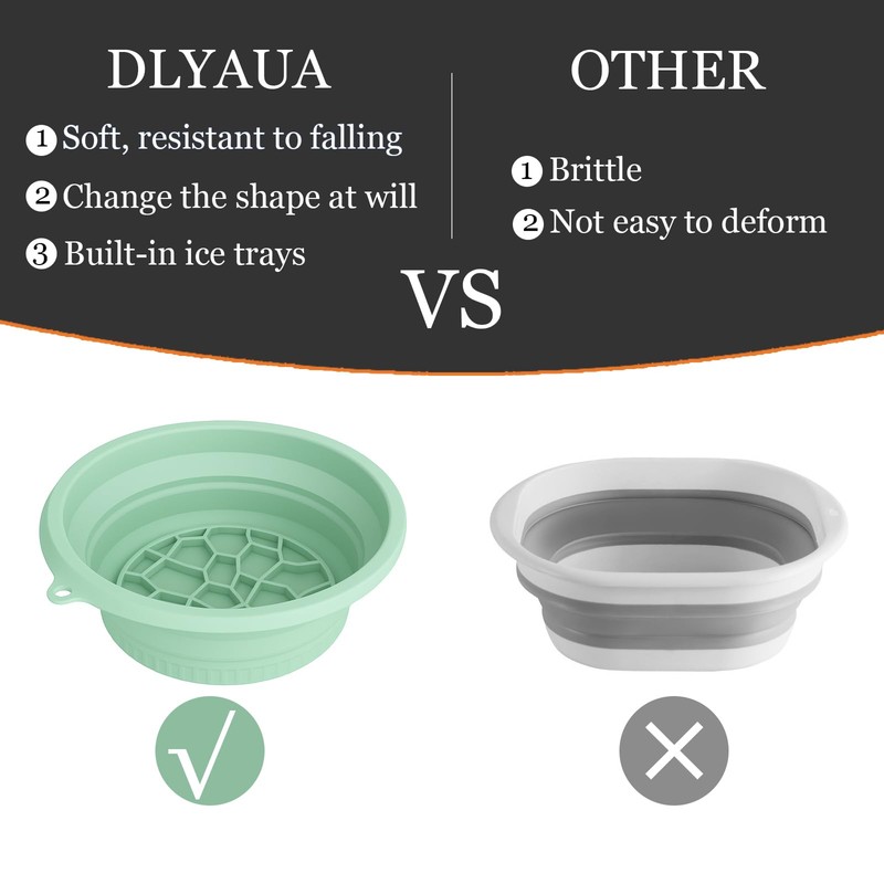 Dlyaua Face Bowl for Ice with Built-in Ice Tray –