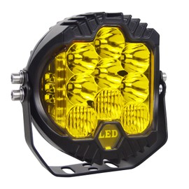 Willpower LED Headlight Tractor 5 Inch 50 W LED Work Light 12 V 24 V 3000 K Amber LED Offroad Additional Headlight IP67 Waterproof Reversing Light for Car SUV UTV ATV Truck 4x4