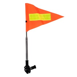 OUNONA Golf Cart Flag Pole Reflective Golf Cart Safety Flag Telescopic Pole Flag Wheelchairs Safety Flag