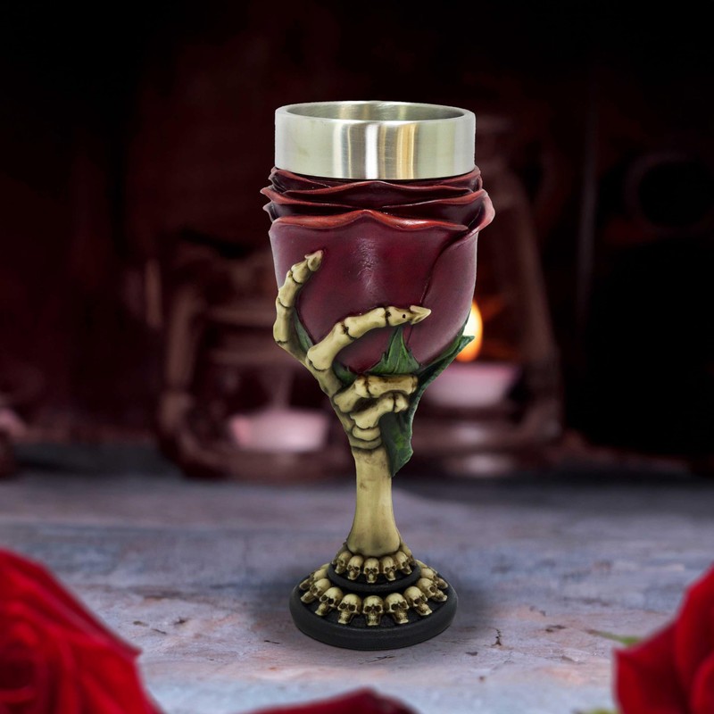 Nemesis Now Rose to The Occasion Goblet 20cm, Red, Resin,