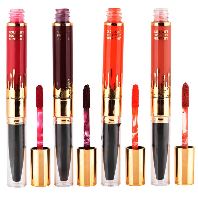 NITRQ 8 Colors2 In 1 Moisturizing Lip Gloss Lip Liner