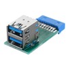 CY Vertical Dual USB 3.0 A Type Female to Motherboard