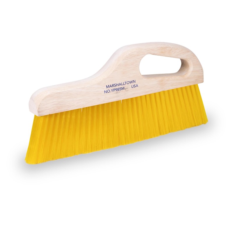 Marshalltown Handle Brush, 3 Inch Yellow Polypropylene Bristles, Offset Handle