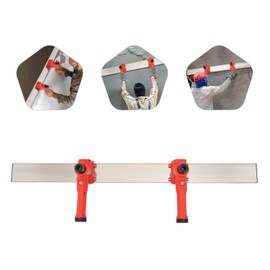 DYNAMI Electric Concrete Finishing Tool,20W Electric Concrete Screed Vibrating Tool w/2 Scraper Plates and 2 Batteries,Power Screed Concrete Finishing Vibra Tool