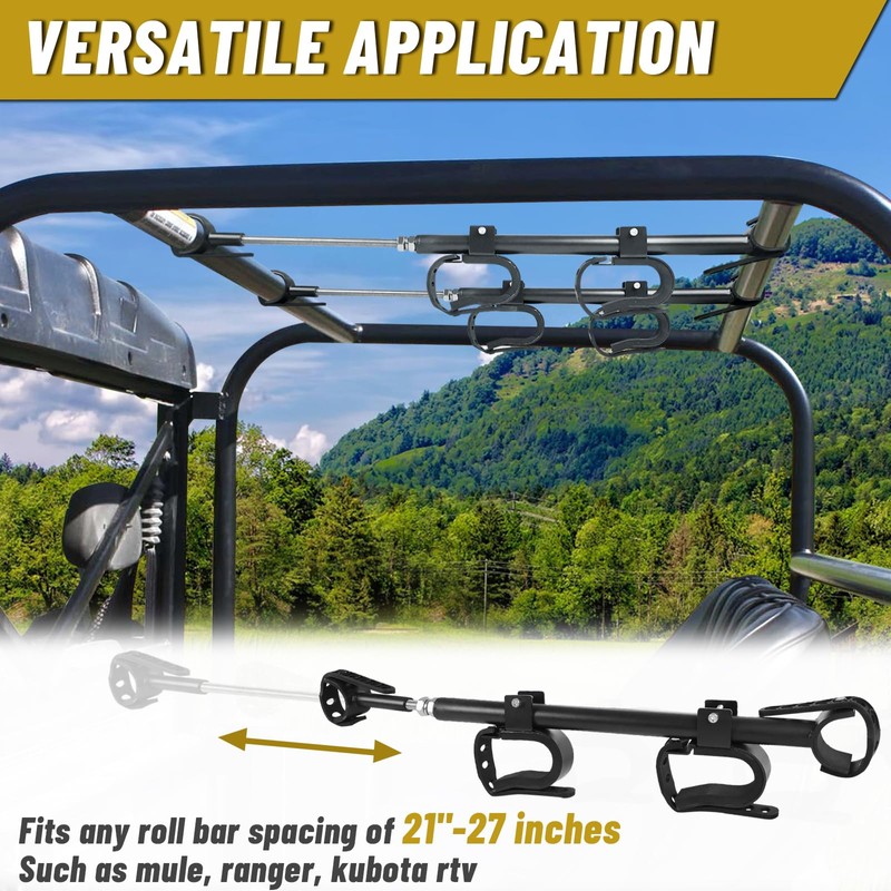 StarknightMT UTV Gun Rack - UTV Overhead Gun Holder Roof