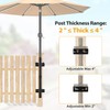 ZZM Patio Umbrella Holder for Deck Railing, Adjustable Deck Umbrella