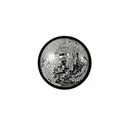 CafePress Shiny Disco Mirror Ball 1" Round Mini Button