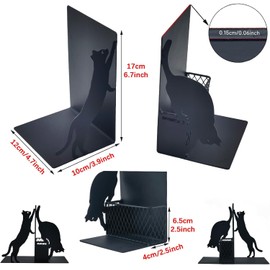 Cat Bookend Desktop Bookshelf Pen Holder Firmly Never Fell Over Desktop Organization Office Supplies Storage (Cat Bookshelf)
