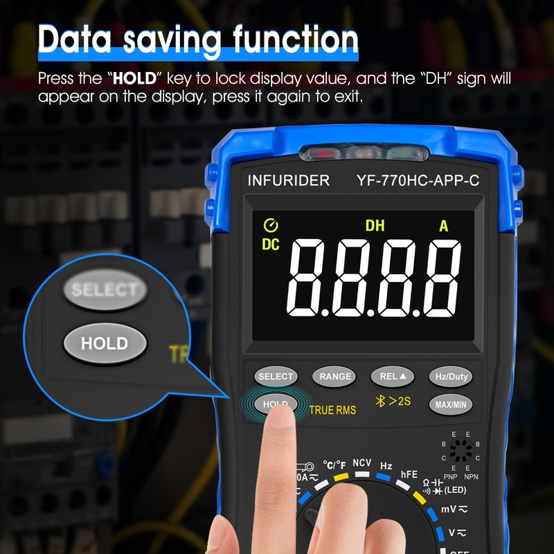 Digital Multimeter, Voltage Meter for AC/DC Voltage Current, Current Meter