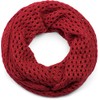 styleBREAKER knit loop scarf with hole pattern, single-colour holed-knit snood,