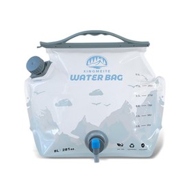 Water Bag, Camping, Foldable, Easy to Clean, Fully Opened, Rotating Spout, Easy to Dry, Water Supply Tank, Pocket Tank, 2.8 gal (8 L), Durable, Freestanding, Disaster Prevention, Emergencies, Mountain