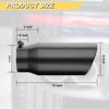Vurkcy 4 inch Inlet Exhaust Tip, 5" Outlet 12" Overall