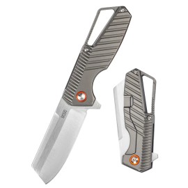High Quality Outdoor Tactical Hunting Knife 440a Stainless Steel Survival Knives Custom Titanium Handle Pocket Folding Knifecolor: PT-01, blade length: 68mm, blade width: 26mm, type: Pocket Knife