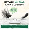 KEYYOU Lash Clusters 144pcs Individual Lashes D Curl 10mm Eyelash