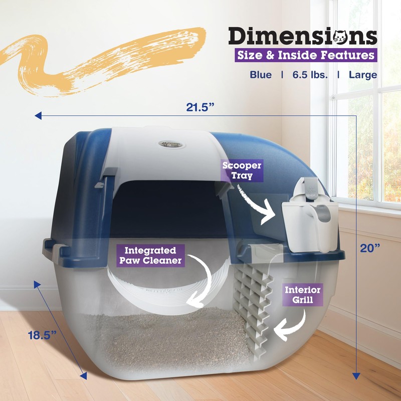 Omega Paw Roll N Clean Complete Self Cleaning Litter Box
