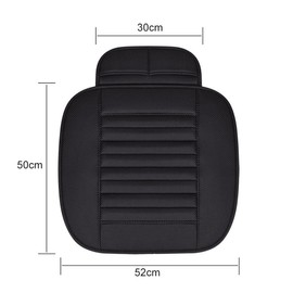 ele ELEOPTION Car Seat Cushion Car Seat Pads Universal Bamboo Charcoal Car Cushion Four Season Comfortable and Breathable Protective for Office Chair Car Seat (Black) (Black)