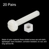 sourcing map 20 Pairs Nylon Screw Nut Assortment, M6x40mm Slotted