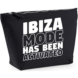 Hippowarehouse Ibiza mode has been activated printed make up cosmetic wash bag 18x19x9cm