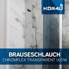 kör4u Chromflex Shower Hose 1.60 m, Six-Layer Design Plastic Hose,