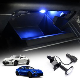 KUNGKIC LED Glove Box Lighting Light Lamp for Toyota GR86 ZN8 Subaru BRZ ZD8 2021 2022 2023 Custom Parts Room Lamp Interior Car USB Charger Included Decoration Accessories Auto Light DC 12V Blue Color