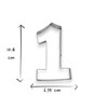 JOKUMO 1 Number One Shape Cookie Cutter 4” Birthday Letter