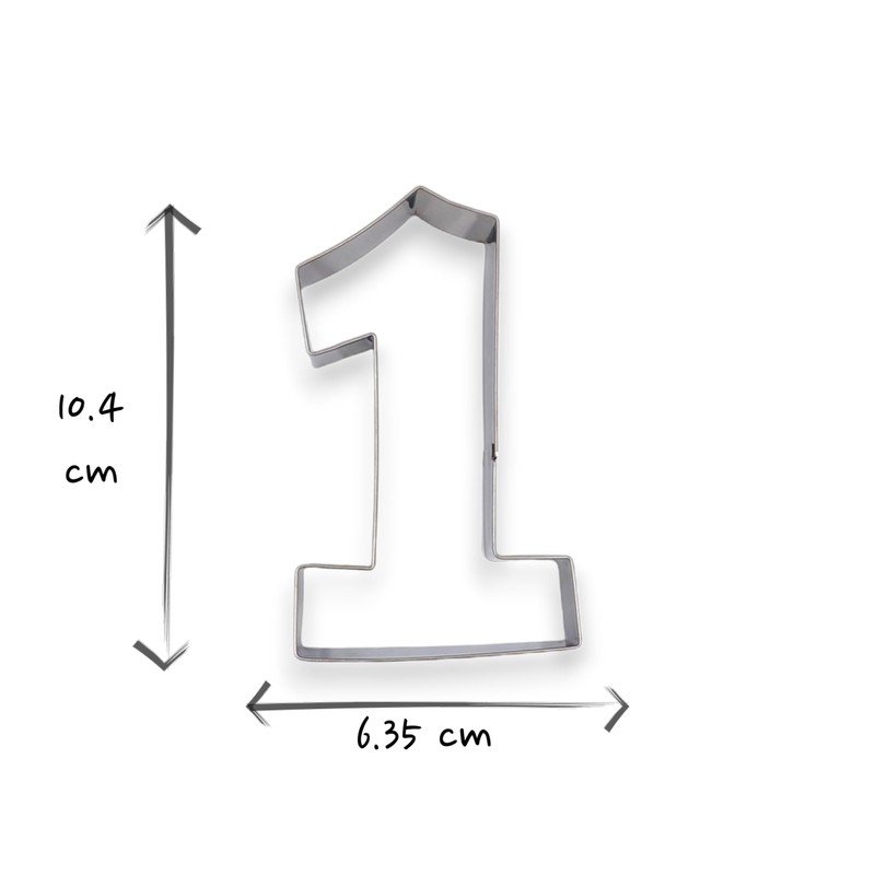 JOKUMO 1 Number One Shape Cookie Cutter 4” Birthday Letter