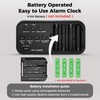 Acedeck Battery Operated Digital Clock: Cordless Small Alarm Clock for