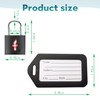 DUALCROWN 4 Pack Black TSA Luggage Locks with Key+4 Pack