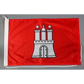 Buddel-Bini Boat Flag Hamburg 30 x 45 cm Professional Quality Flag Motorcycle Flag