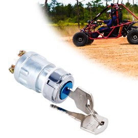 Key Ignition Switch Replacement for 70cc 90cc 110cc 125cc 150cc 200cc 250cc Go-Kart Dune Buggy Cart UTV 3 Wires