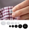 Pack of 160 Transparent Buttons, Shirt Buttons, 4 Holes Buttons,