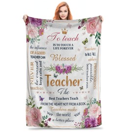 Teacher Gifts for Women, Teacher Appreciation Gifts, Gifts for Teachers Women, Teacher Blanket 60"X50", Best Teacher Gifts for Women, Teacher Gifts, Teacher Gifts for Christmas