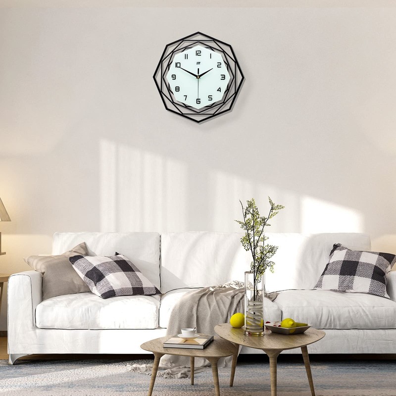 JUJUDA Large Wall Clock for Living Room Decor Modern Big