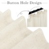 KGORGE Natural Linen Shower Curtain for Bathroom - Linen Blend