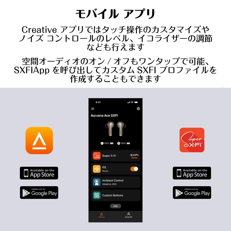 Creative Aurvana Ace SXFI Dual Driver (10mm Dynamic Driver/xMEMS), SXFI