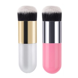 Powder Cosmetic Brush, Makeup Brush, Powder Blush Brush, Large Face Brush for Loose or Pressed Powder, Powder Brush Plush Fibre Brush (2 Pack)