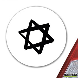 Huuraa Sticker Star of David Judaism Gift 10 cm Sticker Star of David Gift Idea