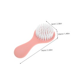 Healvian Newborn Comb Set Baby Hair Brush Comb Dandruff Comb Safe for Daily Use Pink