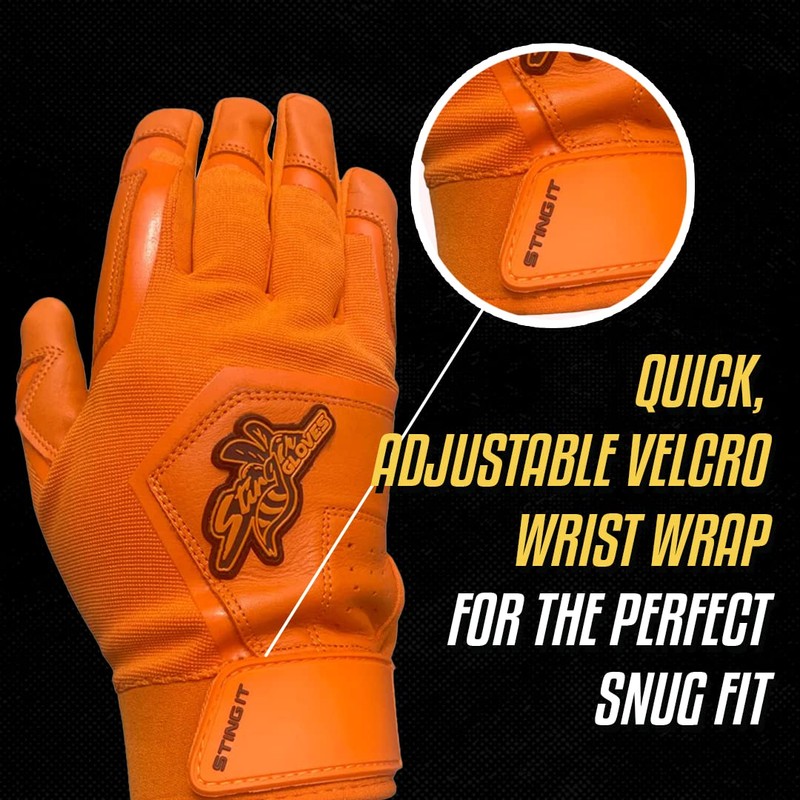 Color Crush Batting Gloves (Youth XL, Orange)