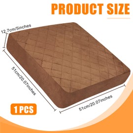 HEYTIMI Seat Cushion for Recliners, Memory Foam Recliner Cushion, 20x20x5'' Thick Seat Cushion for Elderly, Chair Cushions for Chair Couch Support, Non-Slip Bottom Detachable Cover Brown