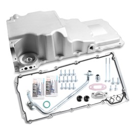 Oil Pan Kit 302-3 LS Aluminum for GM A/G/F-Body for Ford Fox Body Factory K-Member, Fits 4.8L, 5.3L, 6.0L, 6.2L LS Engines - Compatible with GM for Ford Muscle Car Engine Swap