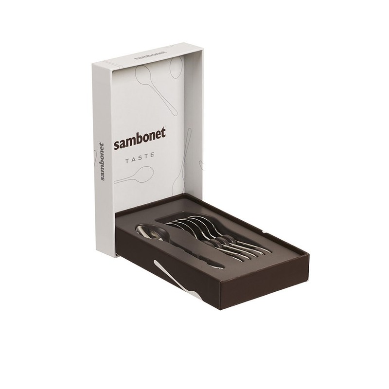 Sambonet 52553A37 Button - Set Moka Spoon - Monobloc coffee
