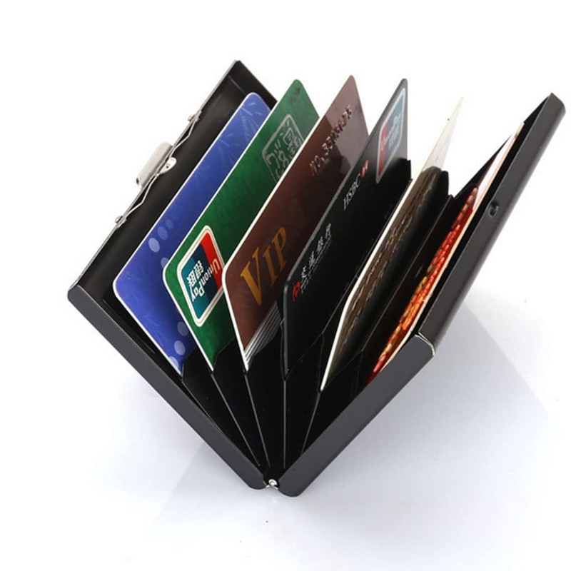 Metal Card Holder Portable RFID Blocking Credit Card Protection ID