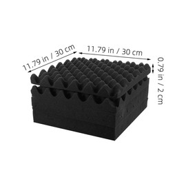 TEHAUX Noise Cancellation Mats 12pcs Acoustic Foam for Home Theater Car Office Wall