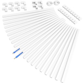 Delamu Cable Hider, 314in Cord Covers for Wires on Wall, One-Cord Cord Hider, Paintable Wire Hiders Wire Covers for Cords, Cable Management for Hiding 1-2 Small Wires, 20x L15.7 W0.59 H0.40in, White