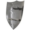 Medieval Warrior Functional Knight Crusader Cross Shield Silver